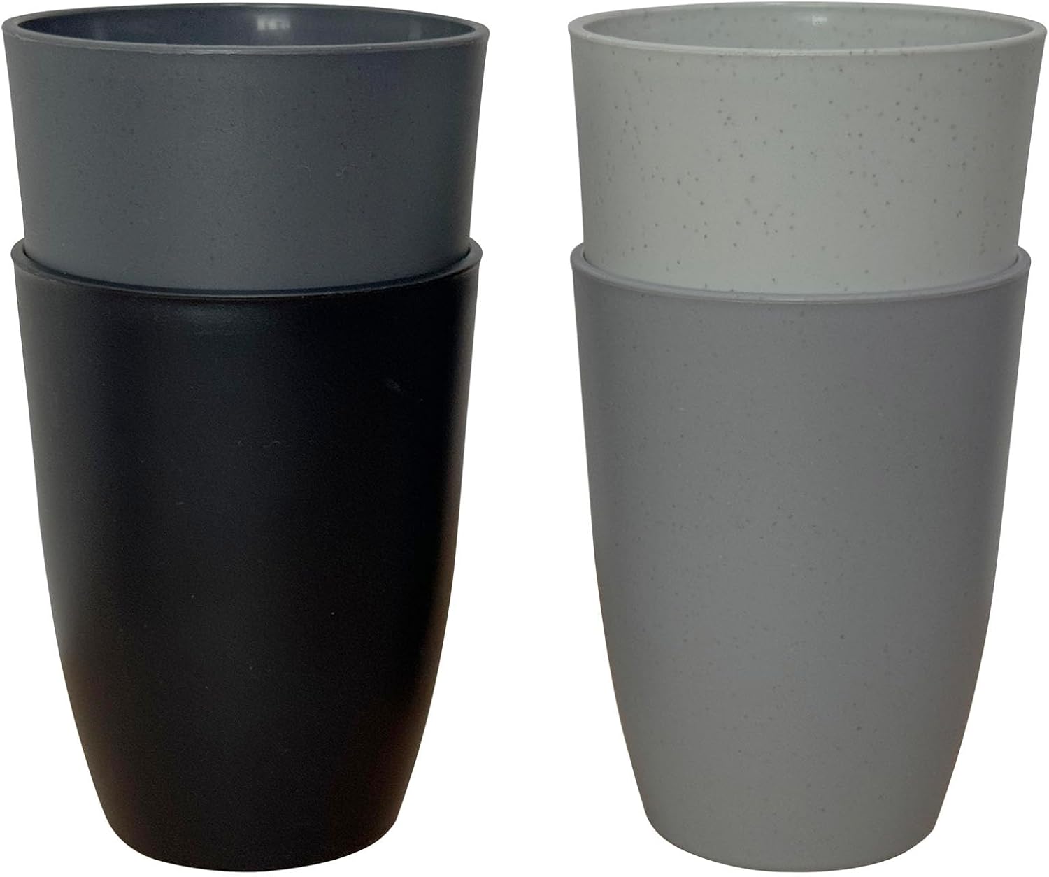 Wheat Straw Reusable Cup (12 oz) - Unbreakable Drinking Glasses Sets of 4 - Dishwasher Safe Tumbler - Lightweight
