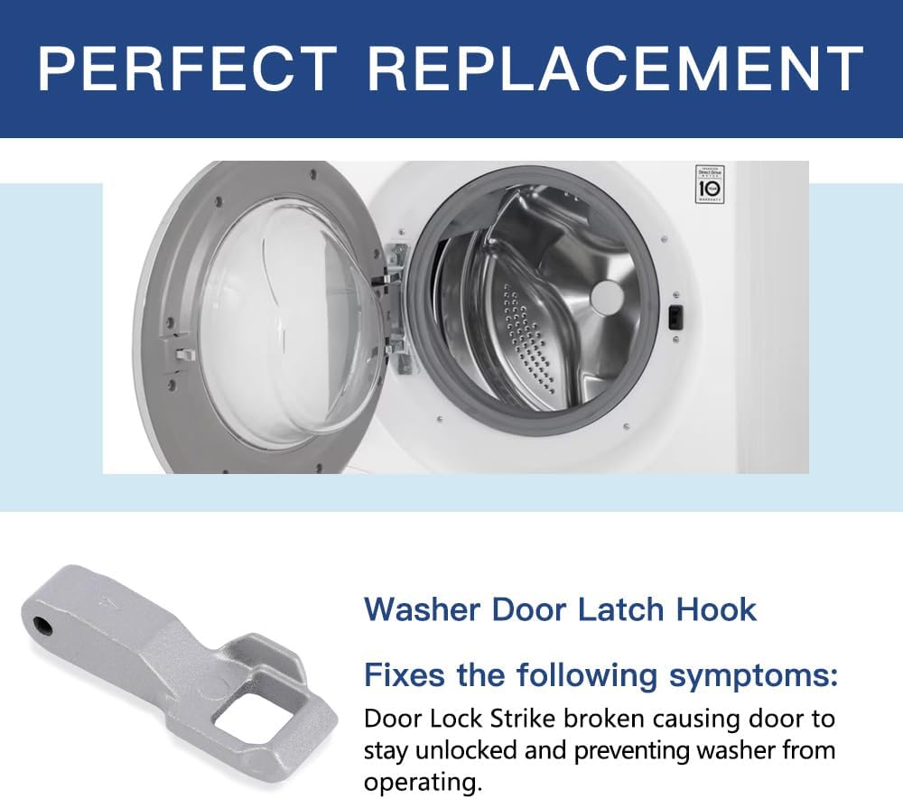 MFG63099101 Washer Door Lock Strik for LG/Kenmore Washing Machine, Door Latch Hook Locker Replacement Part