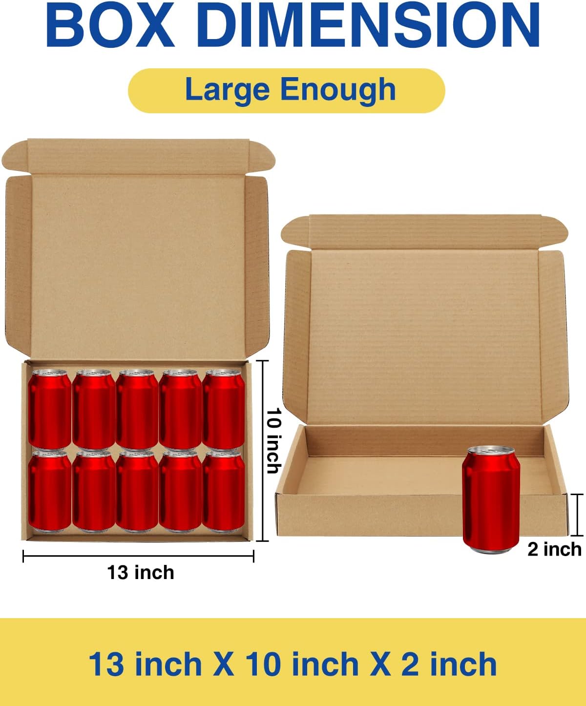Shipping-Boxes-13x10x2 Inches: 25 Pack-Cardboard-Boxes-for-Packaging