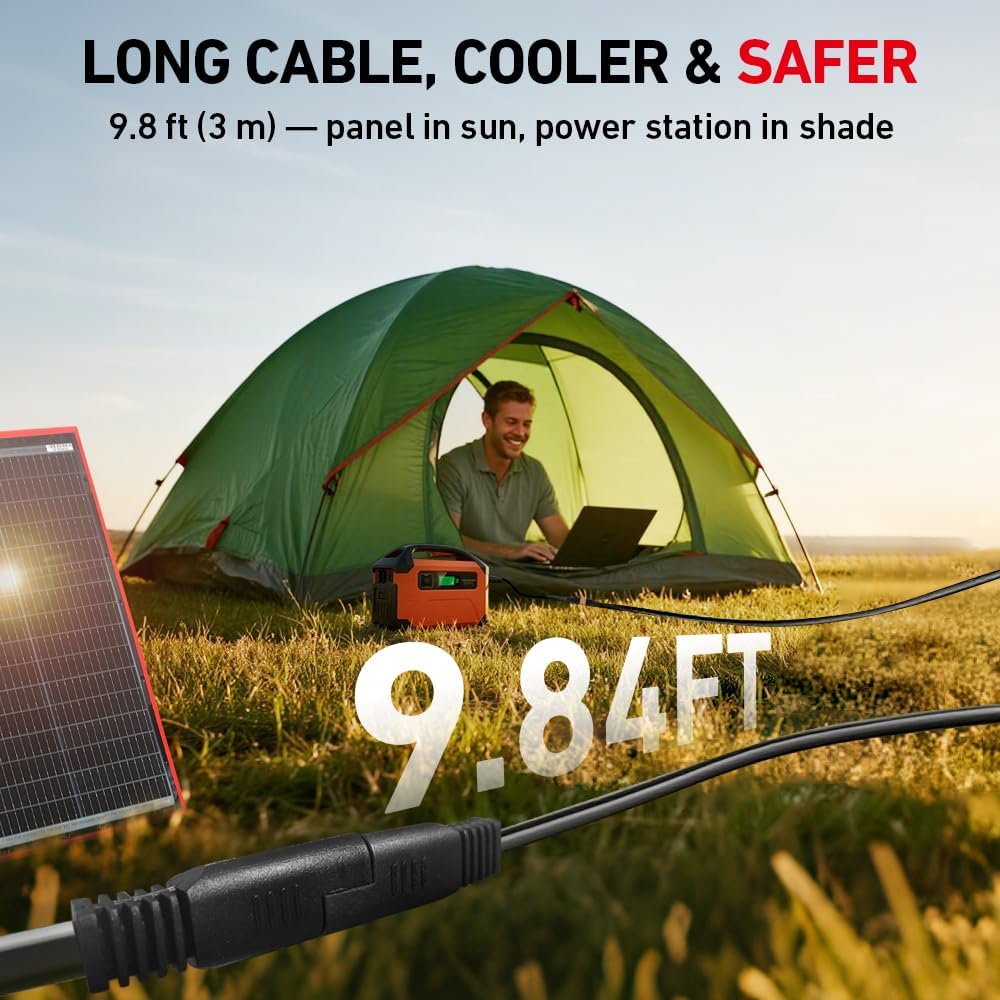 200W Portable Foldable Solar Panel Kit with Charge Controller | Folds to 20 x 26.4 in and weighs 9.7 lb; USB ports;
