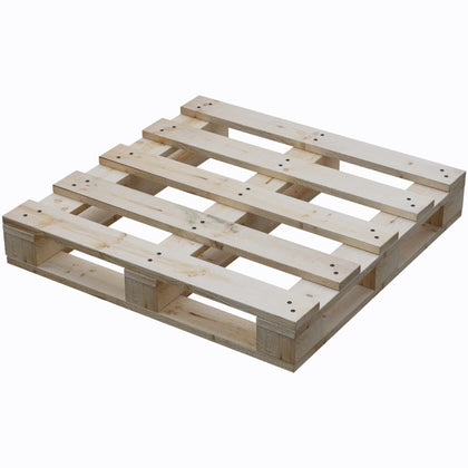 Heavy-Duty 4-Way Entry Wooden Pallet – 48x48x5”, Industrial-Grade Hardwood Shipping Pallet, Durable, Reusable