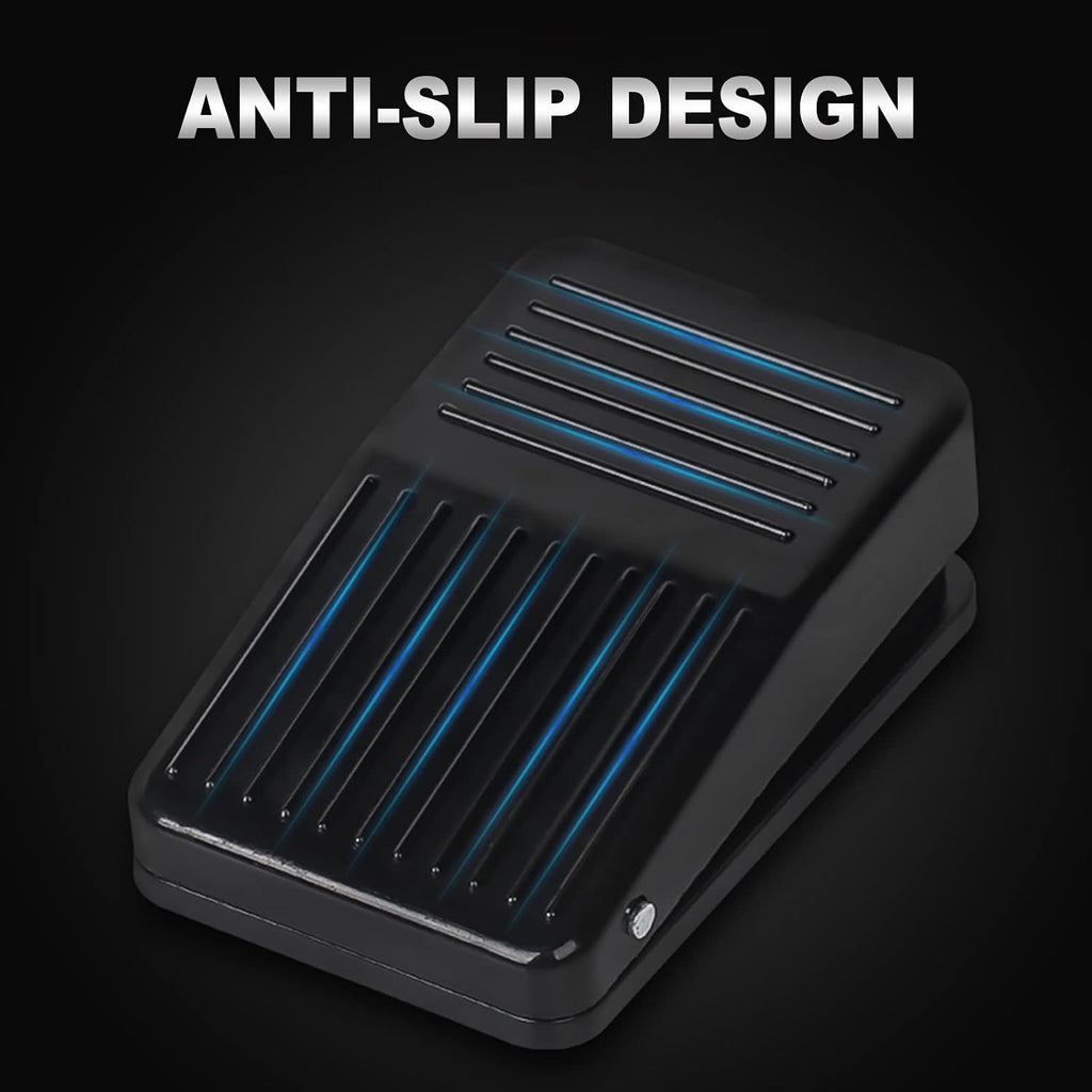 Foot Pedal Switch - Foot Pedal Control with 5'ft Clip Cord and Standard 1/4 Phono Plug for Power Supply
