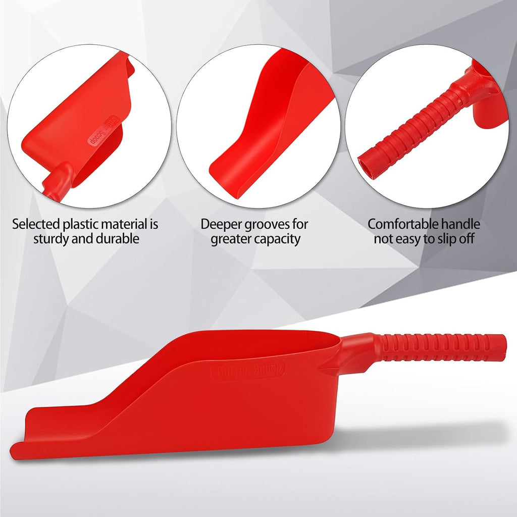 Gutter Cleaning Tools Gutter Scoop with Adjustable Extension Pole Attachment and 6 Pcs Aluminum Extension Poles for