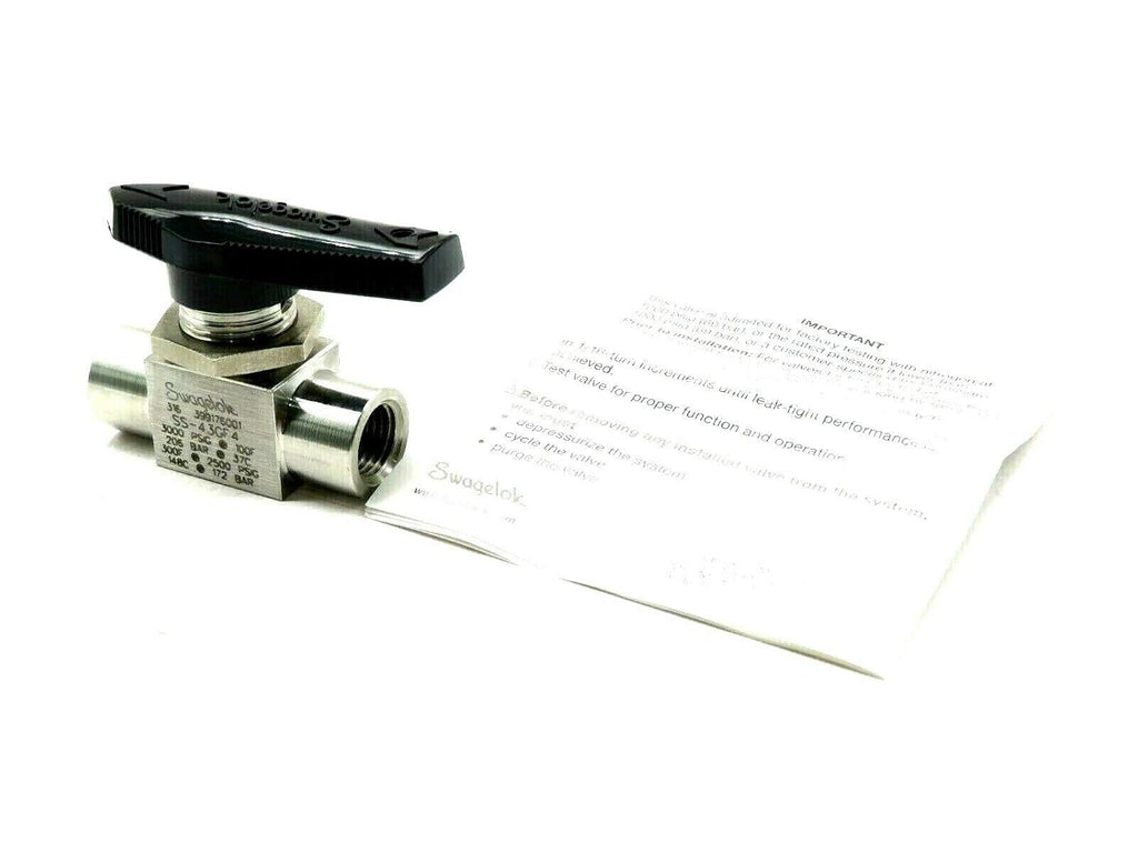 New SWAGELOK SS-43GF4 Valve SS43GF4