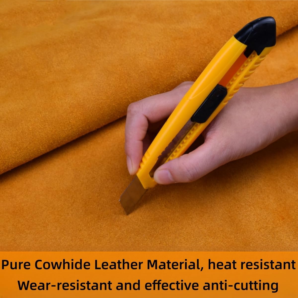 Split Cowhide Leather Welding Jacket, Heat & Flame Resistant Heavy Work Welding Protection Coat, Welding Apron for
