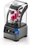 1680W Commercial Blender with Sound Shield & Self-Cleaning