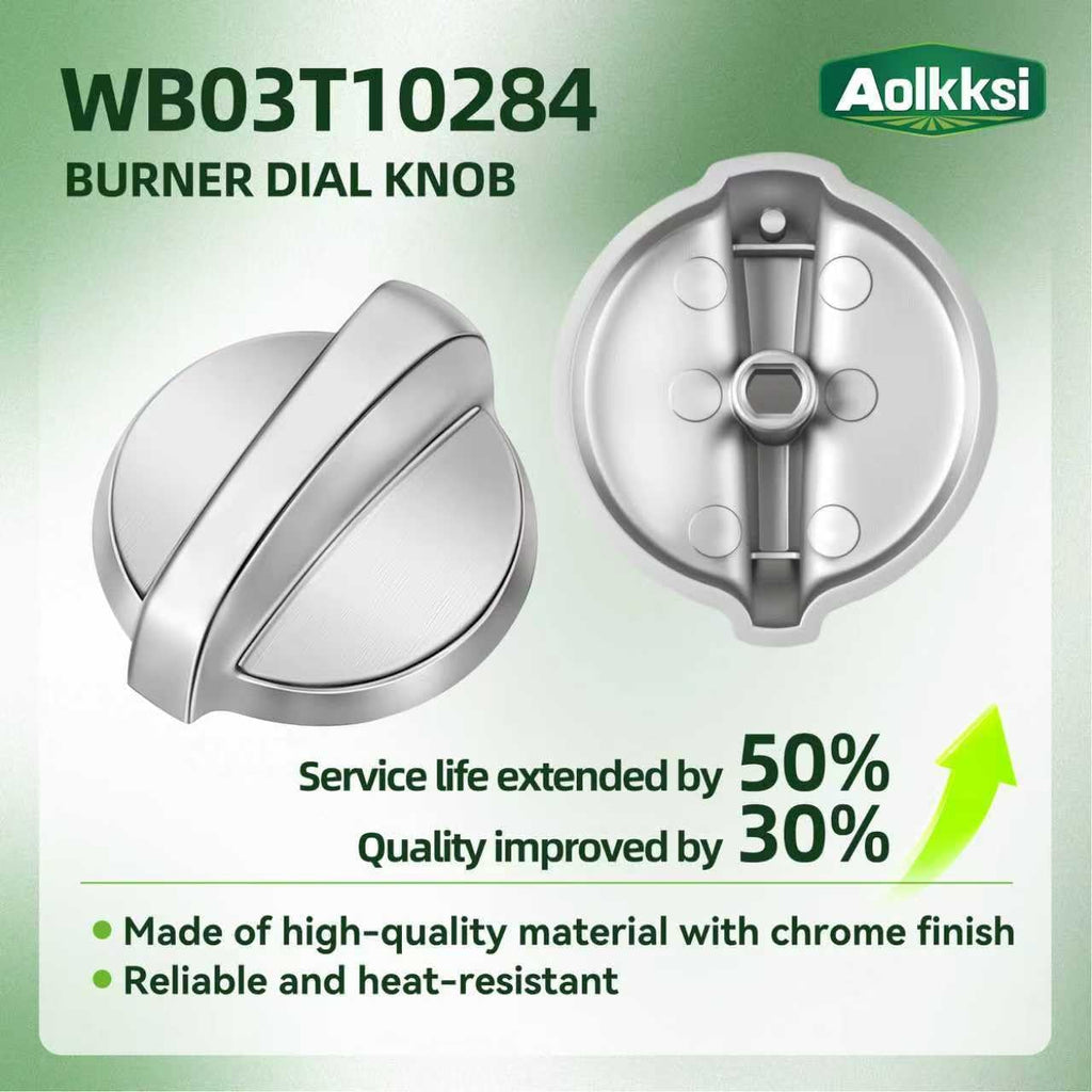 WB03T10284 Burner Control Knobs Replacements for GE Range/Stove/Oven Knob - Replaces 1373043 AP4346312 AH2321076 EAP2321076 PS2321076 - Pack of 5