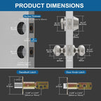 2 Set All Keyed Same Entry Door Knobs and Single Cylinder Deadbolt Combo Set for Entrance and Front Door, Keyed Alike