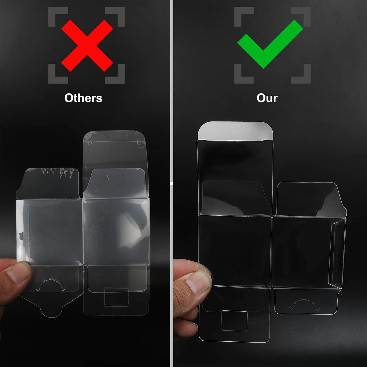 35 Pcs Clear Boxes for Favors, 6x6x6 Inches Clear Gift Boxes