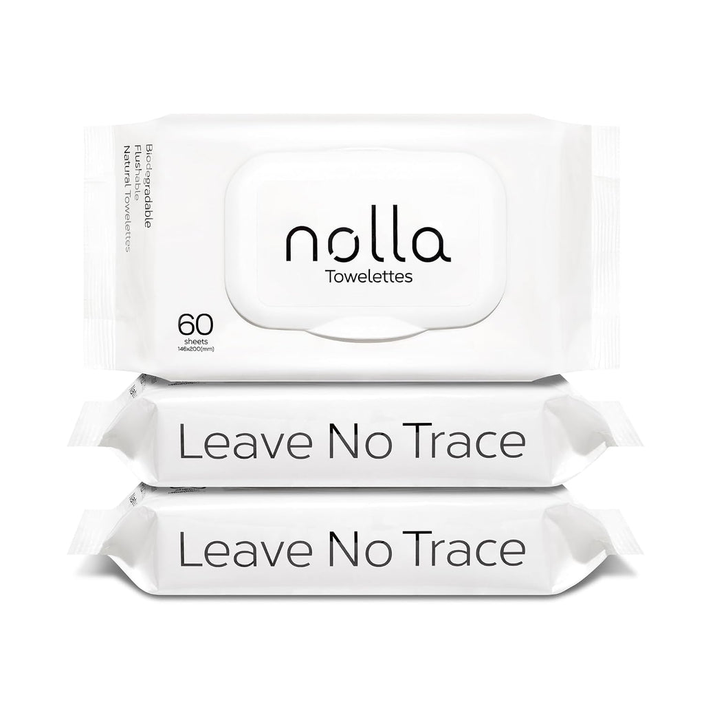 Biodegradable Flushable Wipes, Unscented, 180 Count (3 Packs of 60)