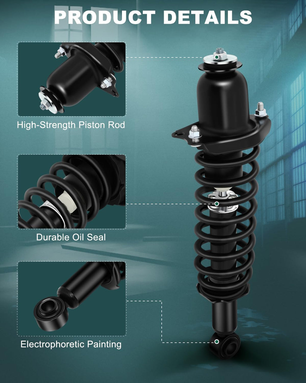 AUTOMUTO Rear Complete Struts Spring Assembly 2003-2008 for Toyota Corolla