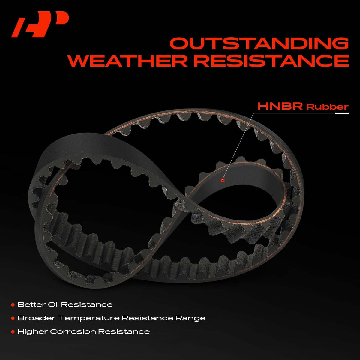 A-Premium Engine Timing Belt Compatible with Honda & Acura & Isuzu Models