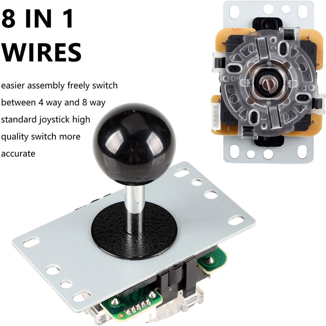 1x Arcade Joystick Classic Competition 5Pin 4-8 Ways Joystick For Arcade Machine Games Mame Jamma DIY Parts