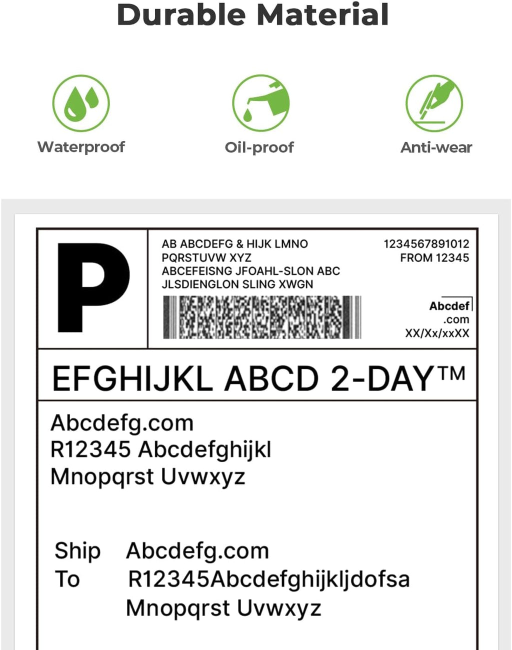 4x6 Thermal Labels Fanfold, 500 Shipping Labels for Label Printer | Commercial Grade, No BPA or BPS, Print Clear and