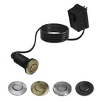 Garbage Disposal Air Switch Kit, Sink Button Food Waste Disposals Part On/Off Air Button Stainless Steel (Golden Brass Brushed, LONG/3.6")