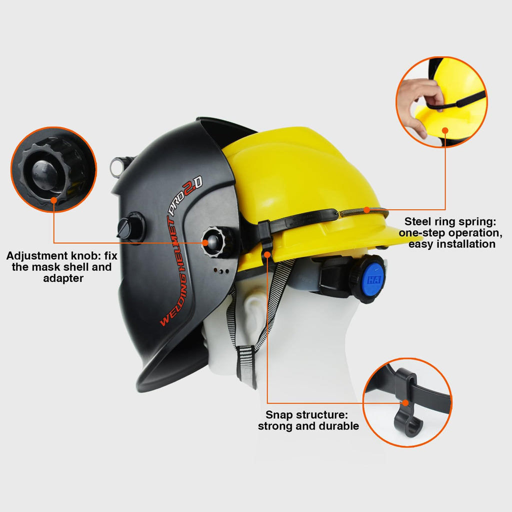 Welding Hood Hard Hat Adapter for Universal Welding Helmets Mask
