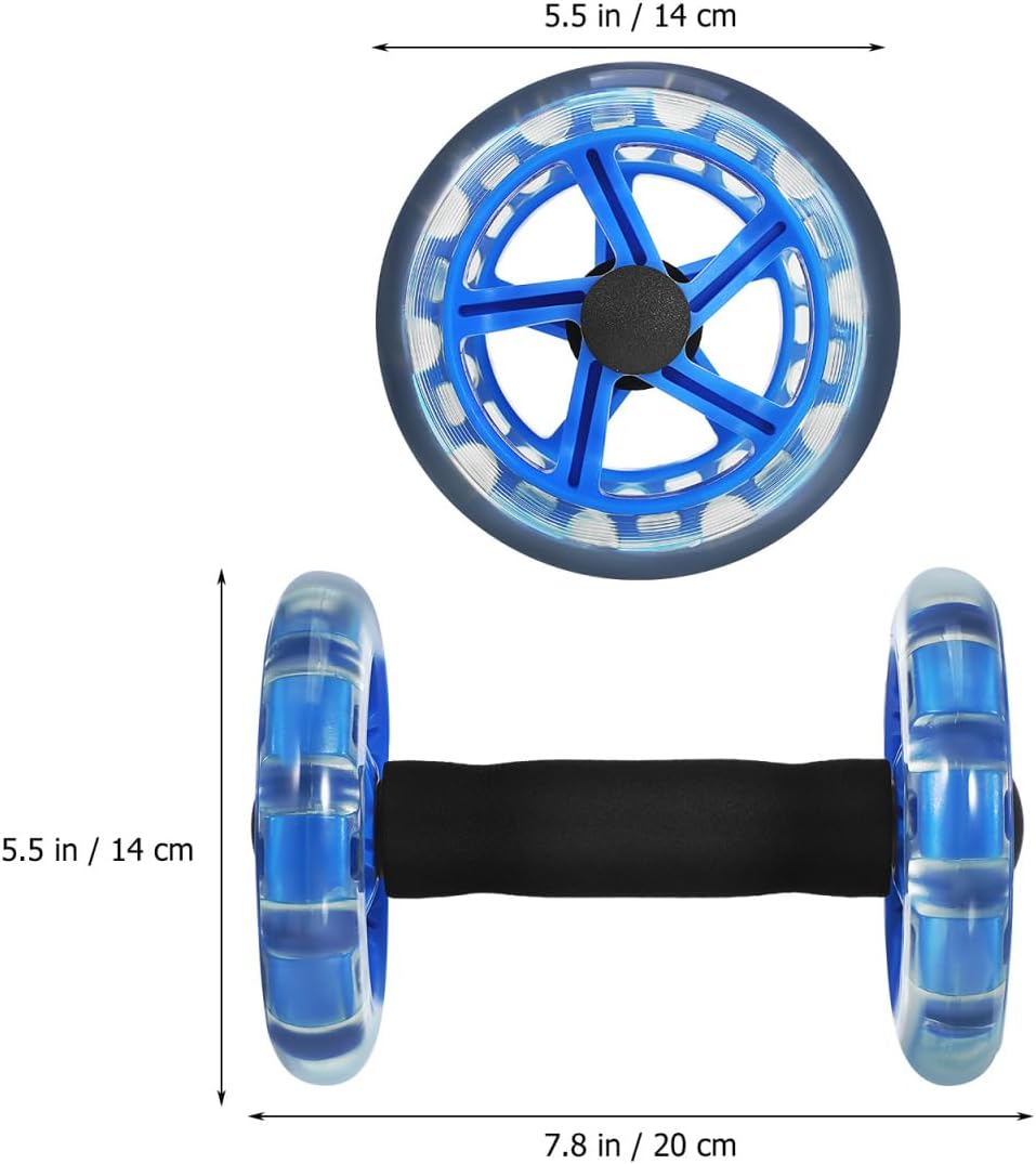 2-Pack Ab Roller Wheel, Dual Abdominal Exercise Equipment for Core Workout, Stable Fitness Training Device with