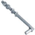 2 Pack 3/4" J-Bolt Gate Hinges, Threaded Post Hinge Pin, 3/4" x 13-1/8"