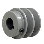 C CLINK 2AK20-3/4 Double Groove Pulley/Sheave,2.00"OD 3/4" Bore,for A, 3L & 4L (A & AX) V-Belts, Cast Iron,AK Fixed Bore Pulley,Grey