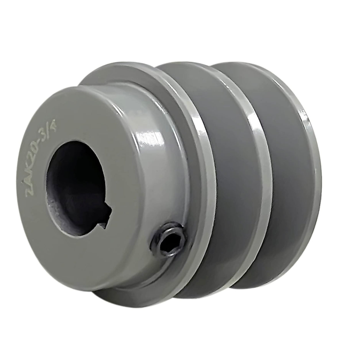 C CLINK 2AK20-3/4 Double Groove Pulley/Sheave,2.00"OD 3/4" Bore,for A, 3L & 4L (A & AX) V-Belts, Cast Iron,AK Fixed Bore Pulley,Grey