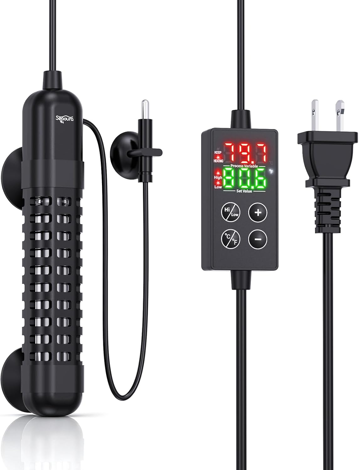 Small Aquarium Heater, 100W Fish Tank Heater for 10-20 Gallon, Submersible Turtle Heater with Digital Display