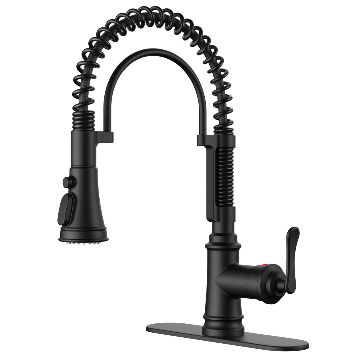 Black Kitchen Faucet with Pull Down Sprayer, Atique Style