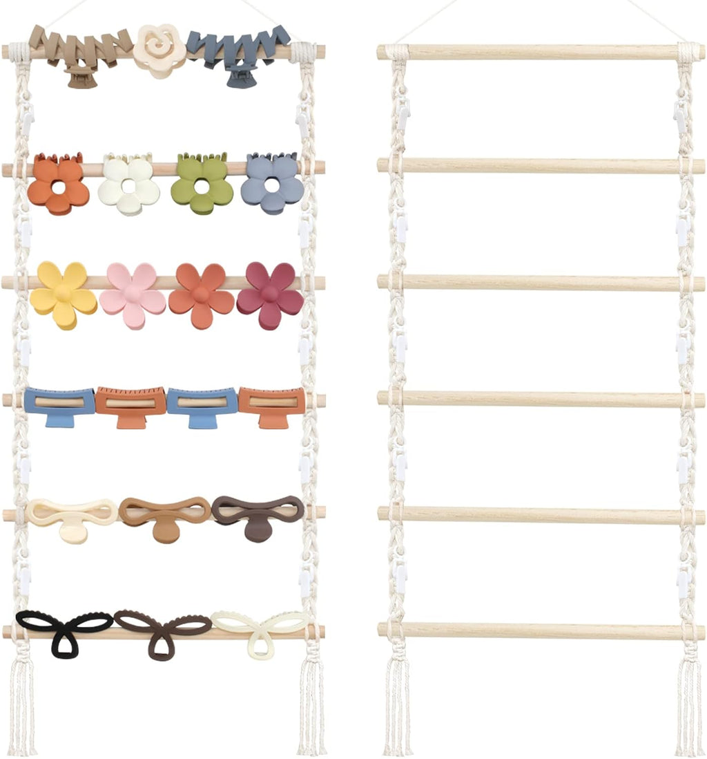 Macrame Hair Claw Clip Organizer,Hanging Hair Clip Holder and Storage for Women Girls,Claw Clip Hanger Home Decor for