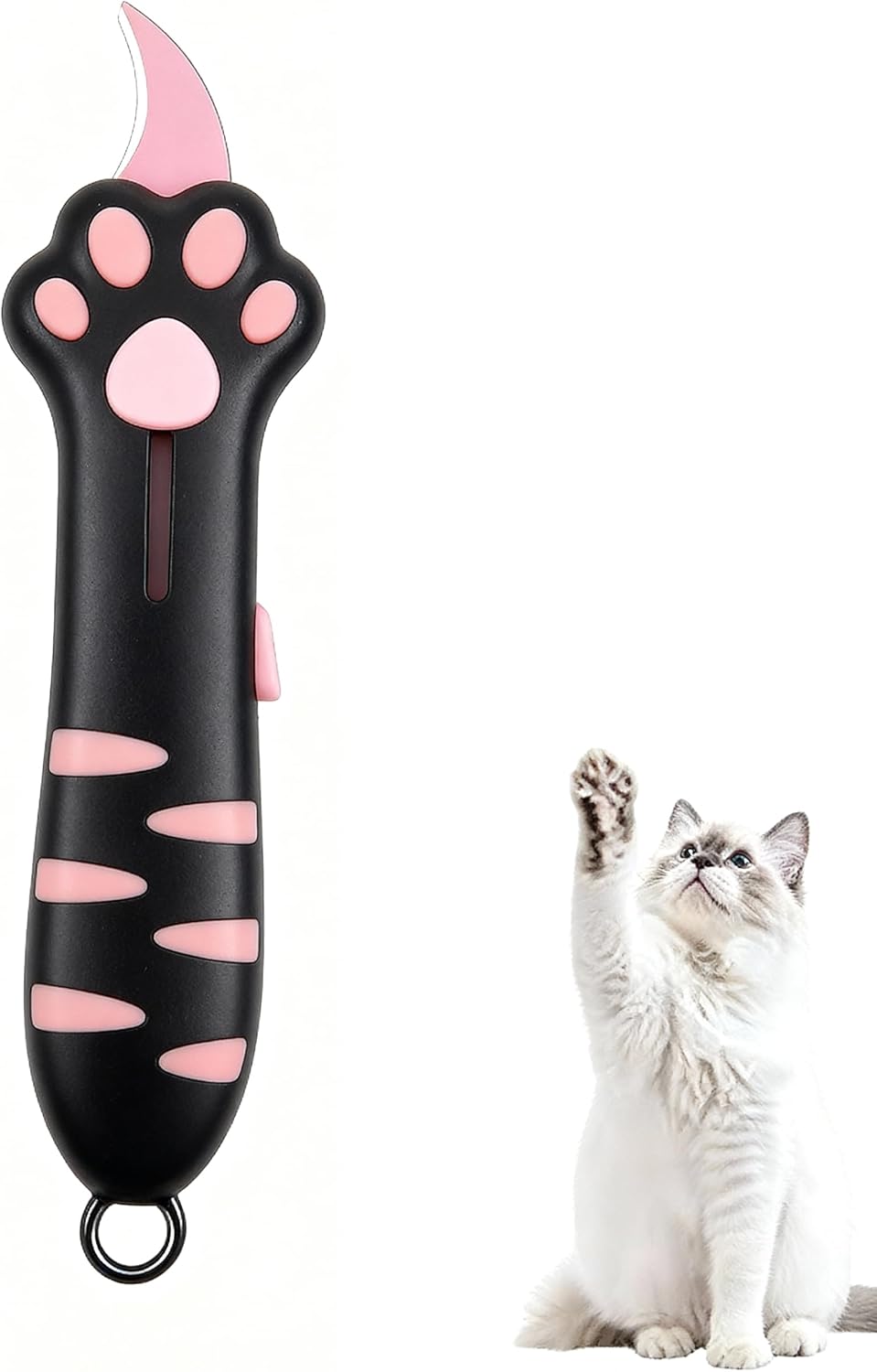 Cat Paw Box Cutter Cute Retractable Cat Box Cutter with Safety Lock