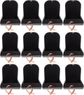 12pcs Kraft Paper Gift Boxes with Lids, Black Decorative Packing Box