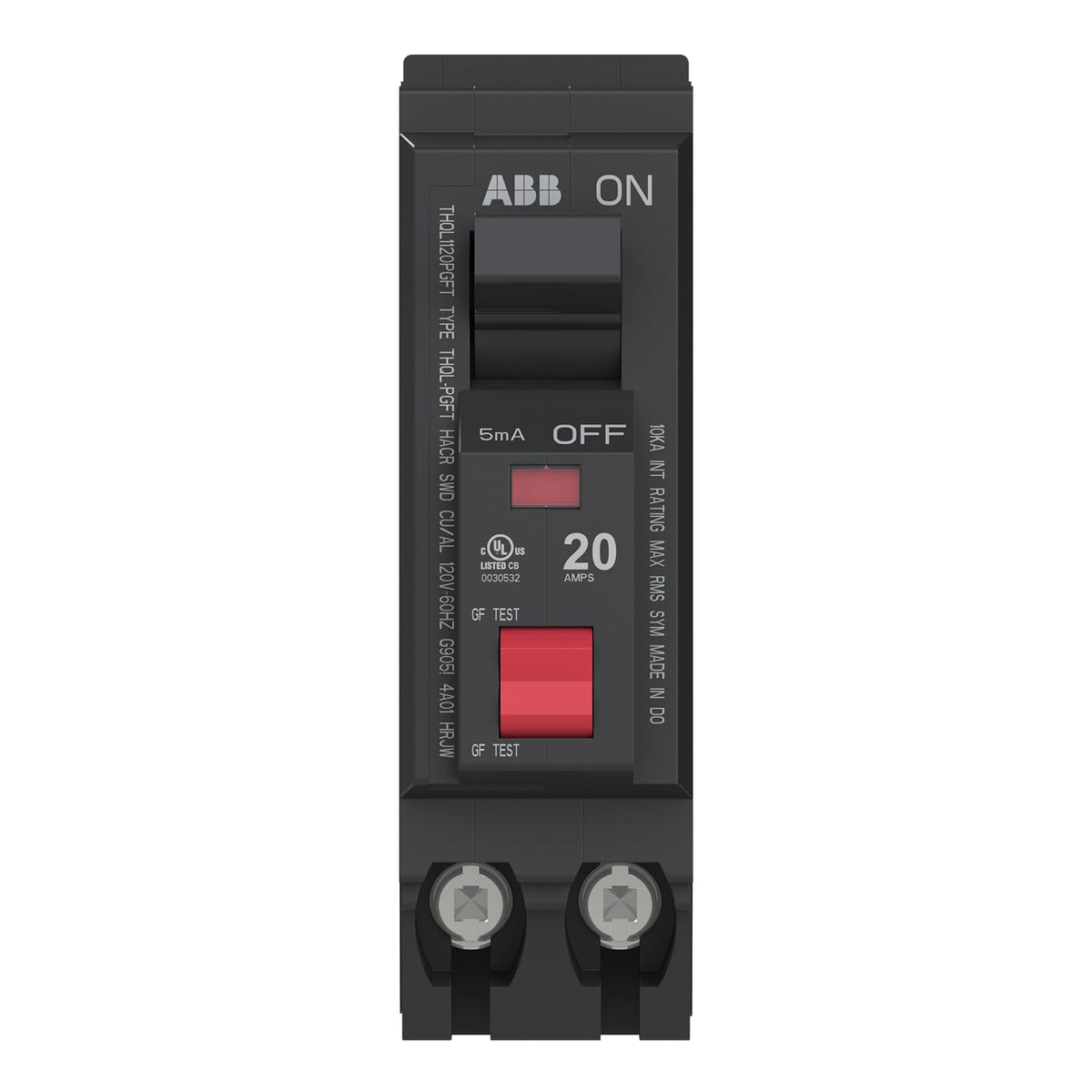 ABB Q-Line THQL1120PGFT • Ground Fault Circuit Breaker • 20Amp Single Pole