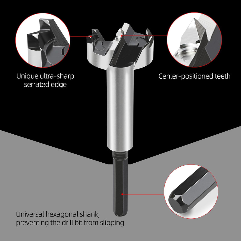 1-1/4 Inch Forstner Bit for Woodworking,1-1/4" Forstner Drill Bit for Wood