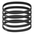 MECCANIXITY 180mm GT-2 Timing Belt 6mm Width 2mm Pitch Black 5pcs