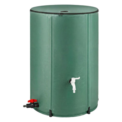 100 Gallon Collapsible Rain Barrel,to Collect Rainwater from Gutter Downspouts, Heavy Duty PVC Rainwater Collection