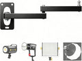 Wall Mount Boom Arm Stand for Ring Light, Studio Lighting, Microphone,Foldable Space-Saving Design, 180° Swivel