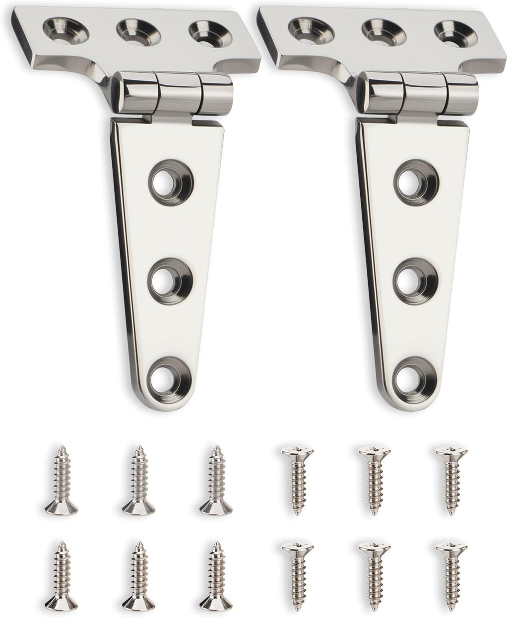 316 Stainless Steel T Hinges, 4 x 2 in