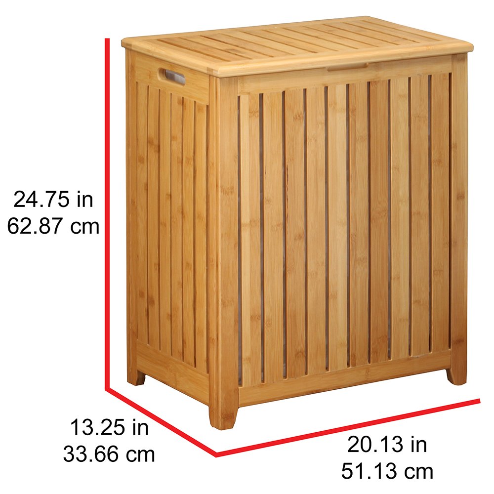 Spa-Style Bamboo Laundry Hamper