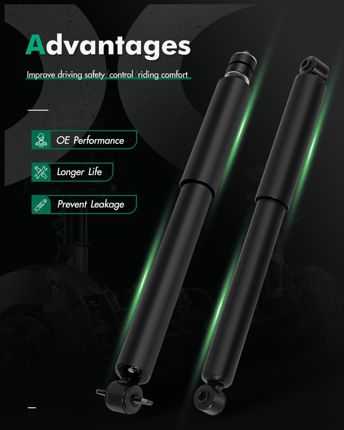 SCITOO Front Rear Shocks for Jeep Grand for Cherokee Shock Absorbers 4pcs