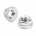 3/8-16 Serrated Flange Hex Lock Nuts, 3/8" Flange Nuts, 10PCS