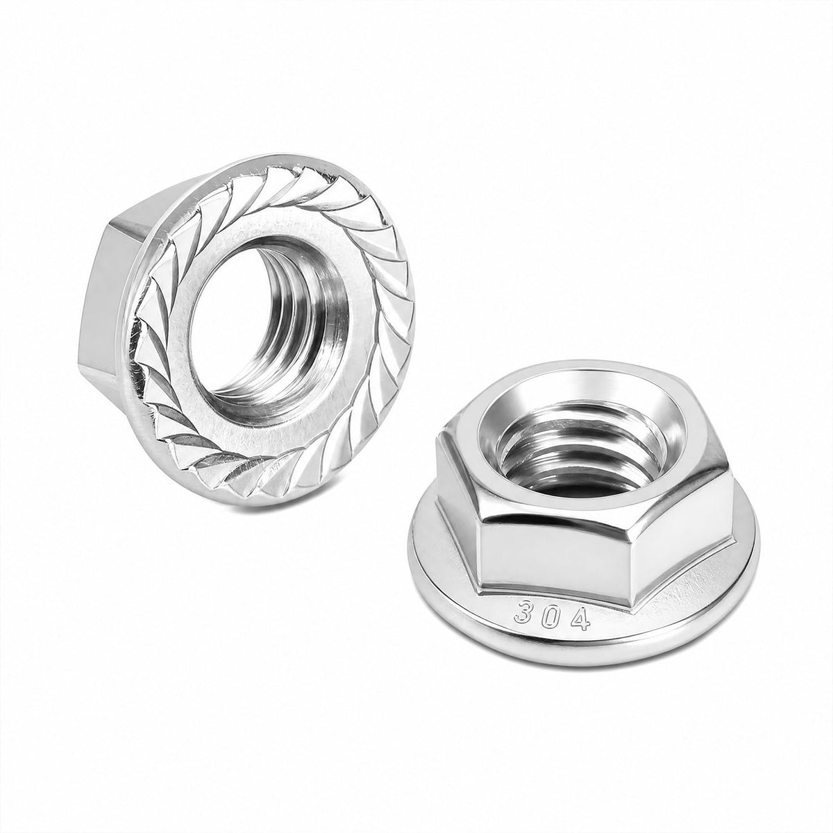 3/8-16 Serrated Flange Hex Lock Nuts, 3/8" Flange Nuts, 10PCS