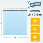 Light Blue Large Poly Mailers 24x24 for Clothes, Business, 50pcs