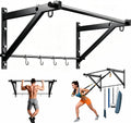 Wall Mounted Pull Up Bar with 500LBS Capacity for Gym Home | Adjustable Depth, 4 Hooks, Heavy Duty, Strength