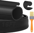 18FT Garage Door Seals Bottom Rubber 0.35" Big P Bulb Bottom Weather Strip, Overhead Garage Door Seal Replacement