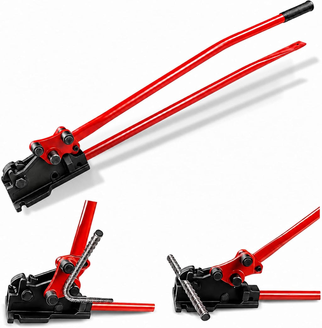 Manual Rebar Bender and Cutter, 2-in-1 Tool for Up to 5/8 Inch Rebar | Heavy Duty Removable Metal Shears and Bending