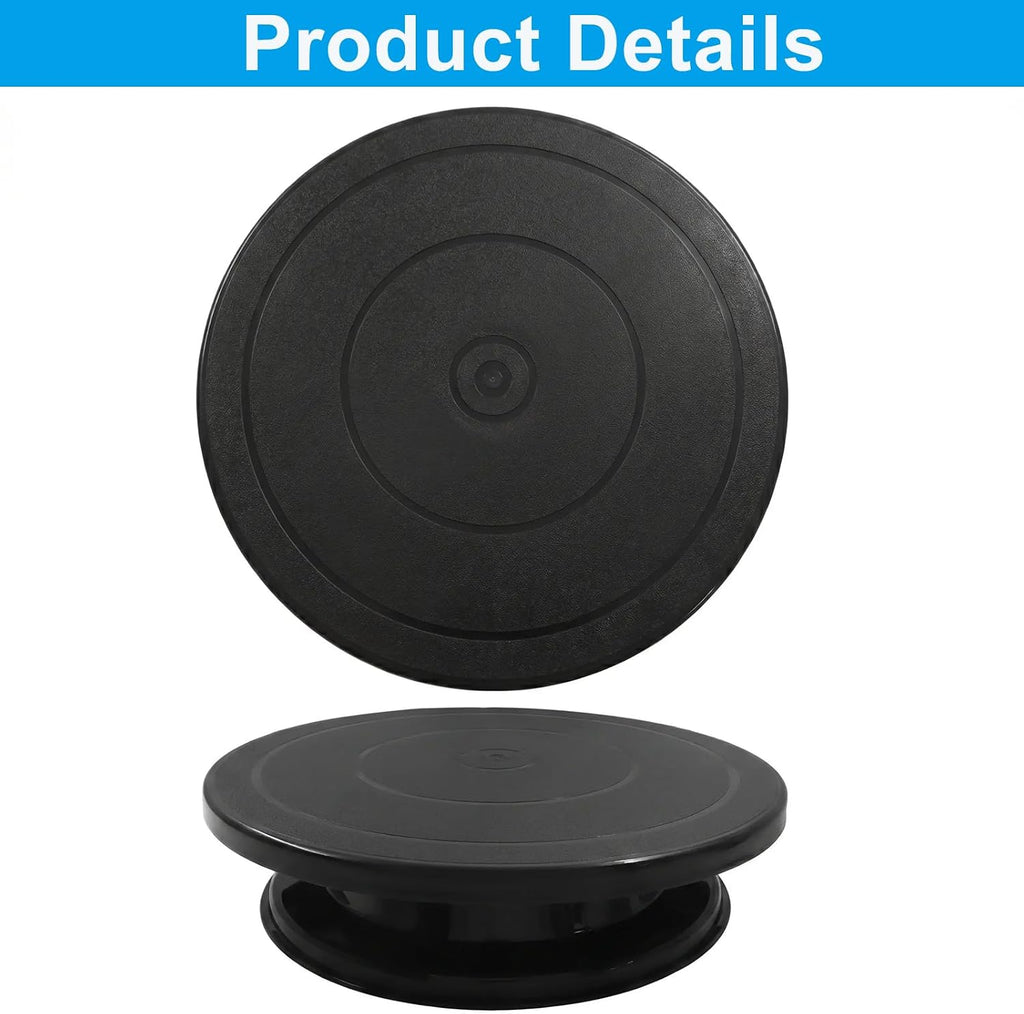 Cake Stand 11 Inch Rotating Cake Turntable, Black