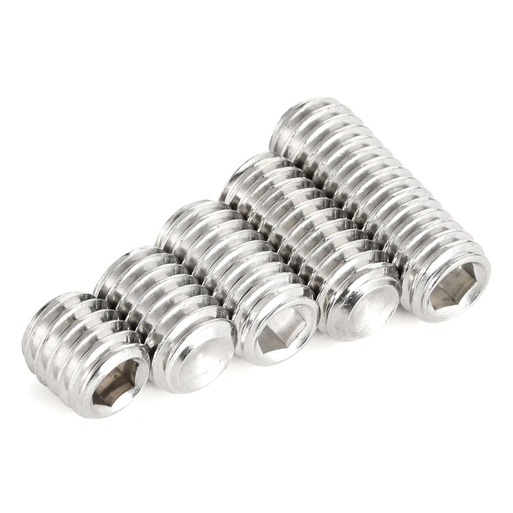 50 PCS #8-32 x 1/4" Set Screws, Internal Hex Head Allen Drive Cup Point Screws with Hex Key Wrench, 304 Stainless Steel