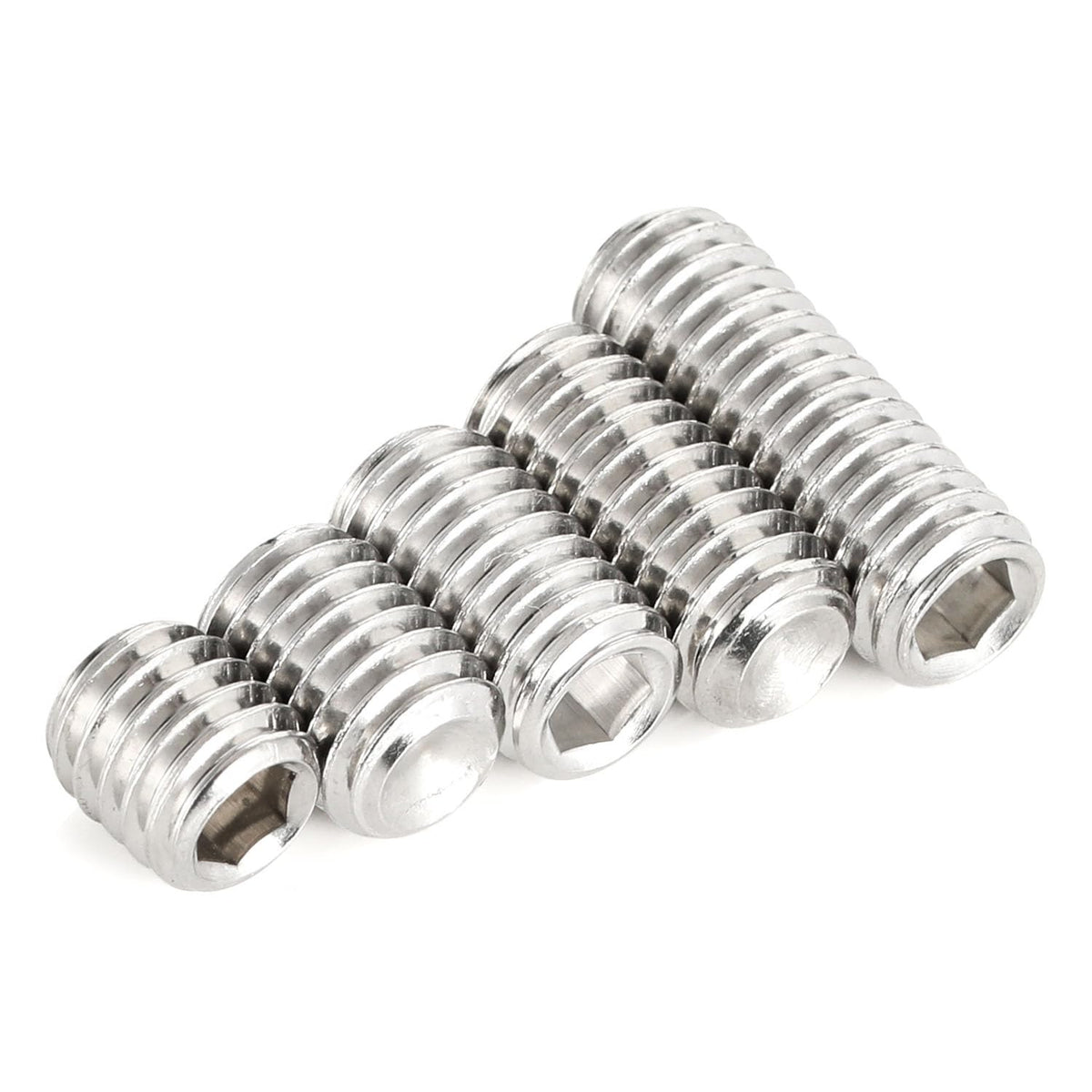50 PCS #8-32 x 1/4" Set Screws, Internal Hex Head Allen Drive Cup Point Screws with Hex Key Wrench, 304 Stainless Steel