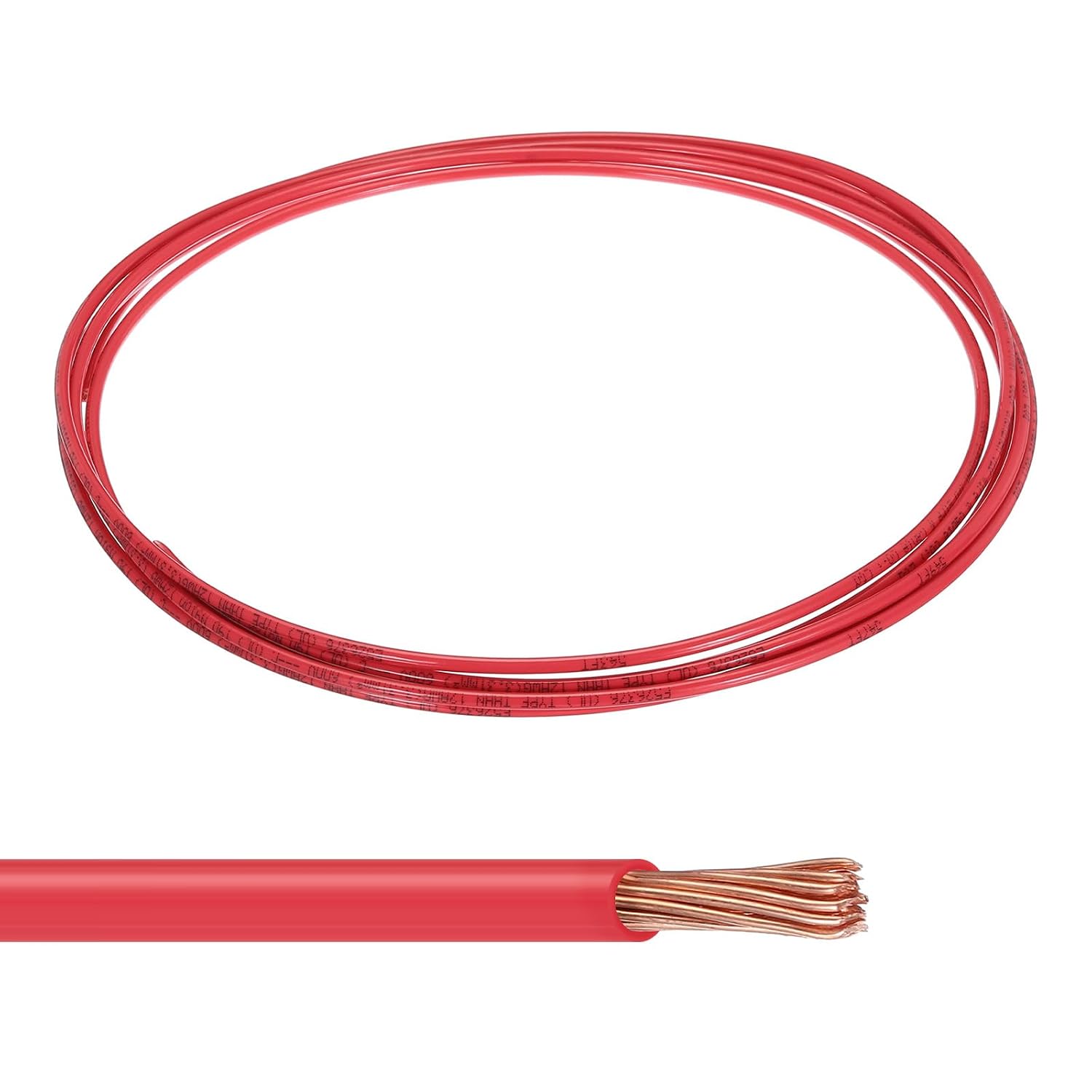 THHN Stranded Wire 10 Feet 12AWG Gauge Insulation Building Wire - UL Listed Copper Cable - PVC 600V Electrical Wire