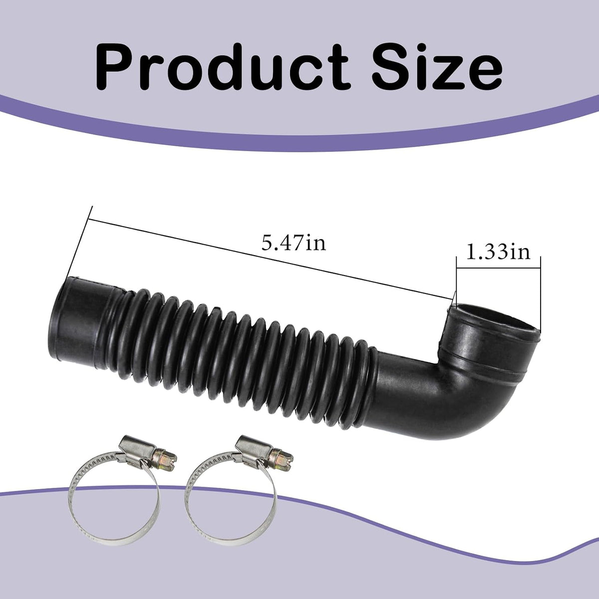 W10802689 Washer Tub-to-Pump Hose Replacement for Whirlpool Maytag Kenmore