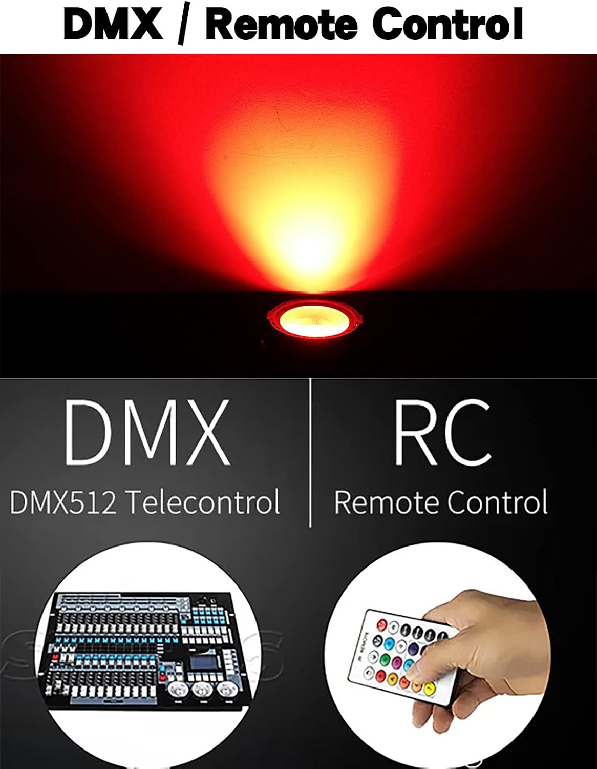 LED Par Stage Light 30W COB Wash Lights RGB 3in1-2 Pack | with Remote and DMX Control DJ Lights Sound Activated