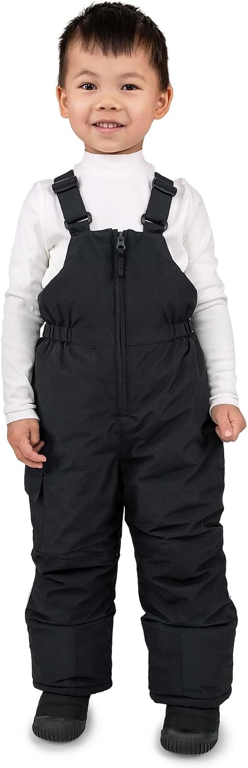 Waterproof Insulated Snow Bib Pants, Ski Overalls for Toddlers and Kids